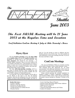 NASFA 'Shuttle' Jun 2003