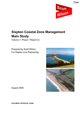 Slapton Coastal Zone Management Main Study Volume 1: Phase 1 Report (I)