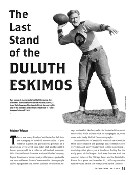 The Last Stand of the DULUTH ESKIMOS Y R a R B I L