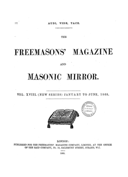 Freemasons' Magazine Masonic Mirror