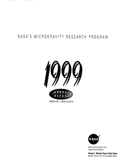 Nasa's Microgravity Research Program