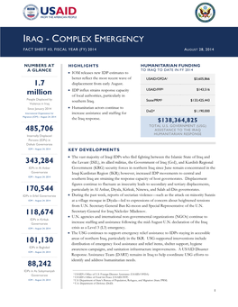 Iraq Complex Emergency Fact Sheet #3