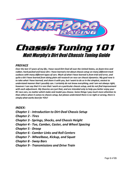 Chassis Tuning 101 Matt Murphy’S Dirt Oval Chassis Tuning Guide