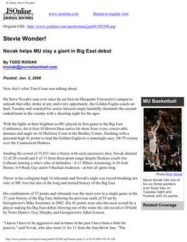 JS Online: Stevie Wonder!