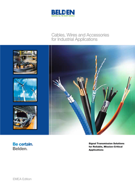Cables, Wires and Accessories for Industrial Applications
