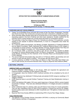 OCHA Situation Report No