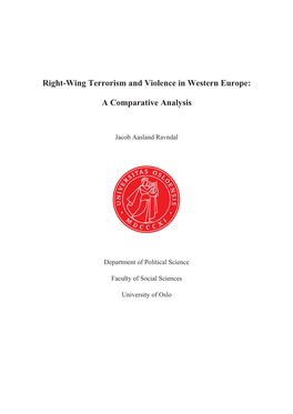Right-Wing Terrorism and Violence in Western Europe