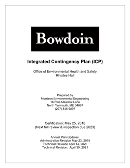 Integrated Contingency Plan (ICP)