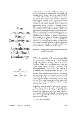 Mass Incarceration, Family Complexity