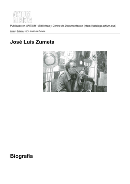 José Luis Zumeta Biografía