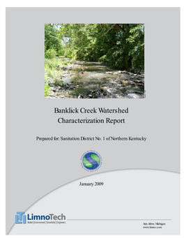 Banklick Creek Watershed Characterization Report