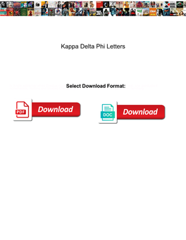 Kappa Delta Phi Letters