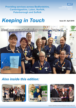 Keeping in Touch Issue 25 - April 2019