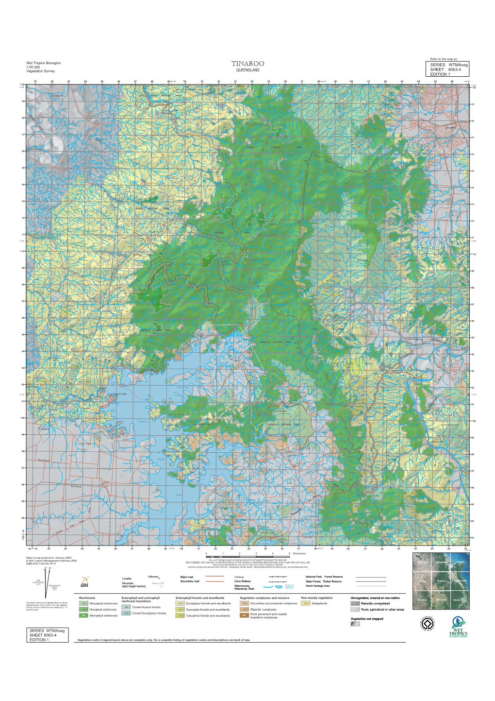 TINAROO SERIES Wtmaveg 1:50 000 Vegetation Survey QUEENSLAND SHEET 8063-4 EDITION 1