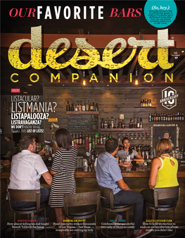 OUR FAVORITE BARS Than, Uh, We Should Probably Admit Here on the Cover