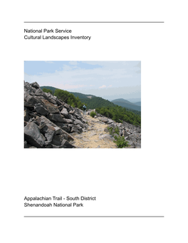 South District Shenandoah National Park Table of Contents