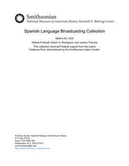 Spanish Language Broadcasting Collection