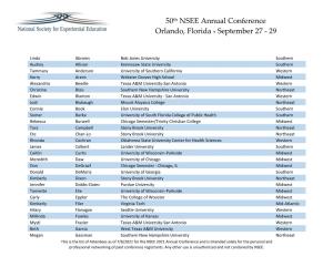 50Th NSEE Annual Conference Orlando, Florida September 27