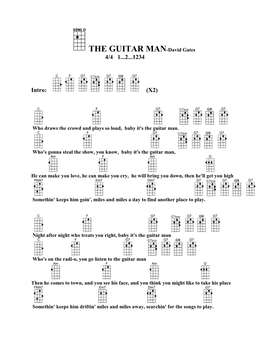 THE GUITAR MAN-David Gates 4/4 1...2...1234