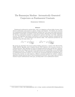 Automatically Generated Conjectures on Fundamental Constants