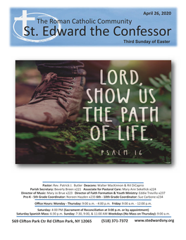 St. Edward the Confessor Third Sunday of Easter