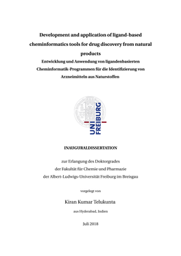 Development and Application of Ligand-Based Cheminformatics Tools for Drug Discovery from Natural Products