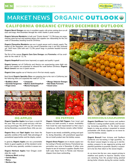 Organic Outlook Market News