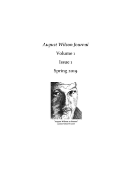 August Wilson Journal Volume 1 Issue 1 Spring 2019