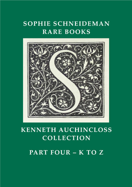 Cat 29 – Auchincloss Collection of Fine Printing