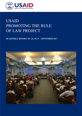 Usaid Promoting the Rule of Law Project