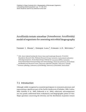 Arcellinida Testate Amoebae (Amoebozoa: Arcellinida): Model of Organisms for Assessing Microbial Biogeography