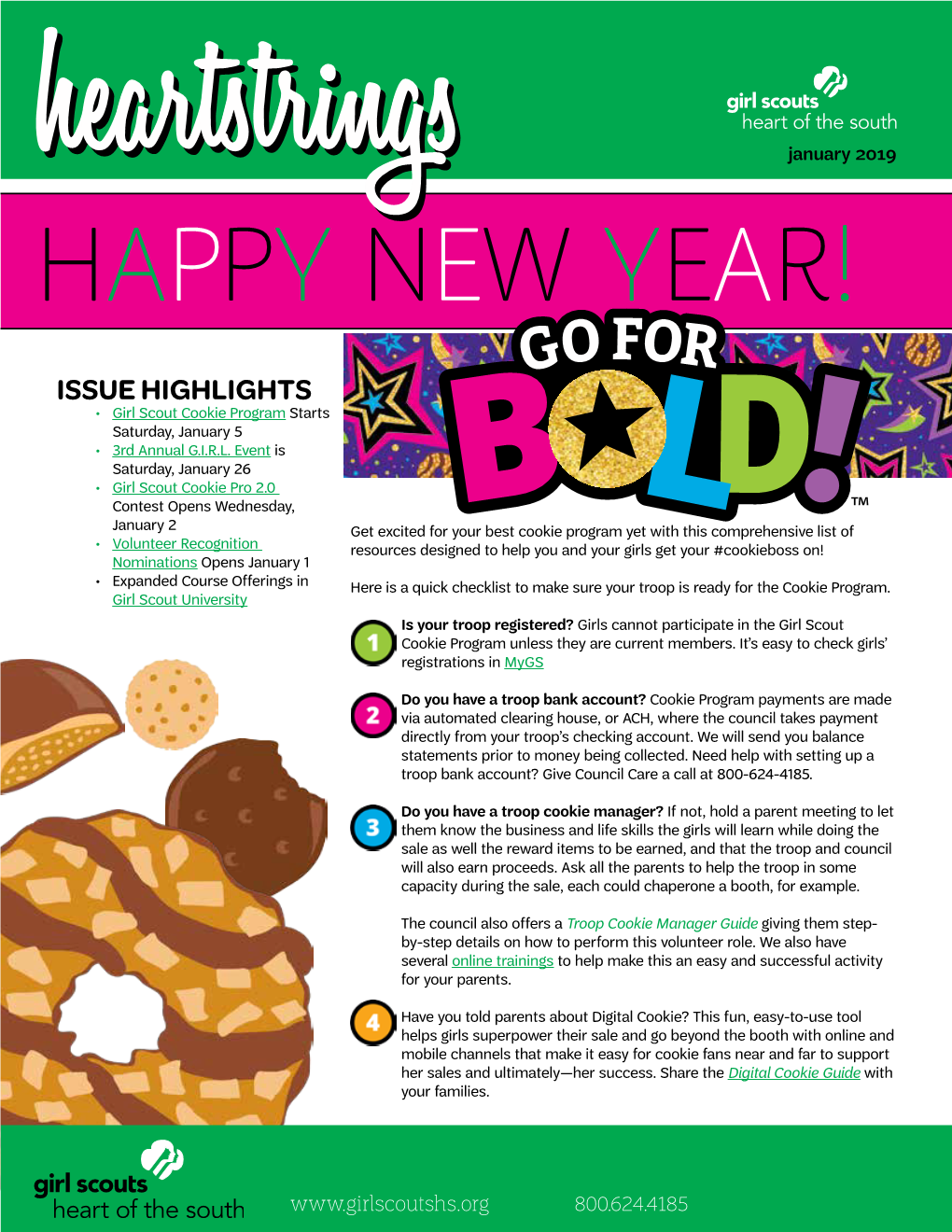 ISSUE HIGHLIGHTS • Girl Scout Cookie Program Starts Saturday, January 5 • 3Rd Annual G.I.R.L