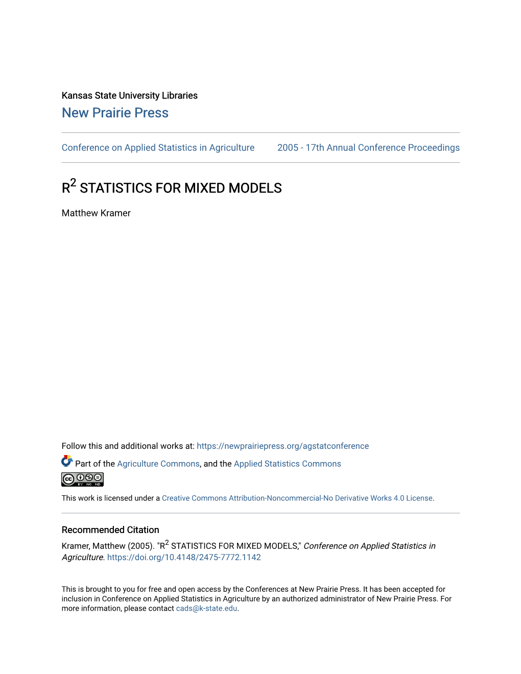 R2 Statistics for Mixed Models