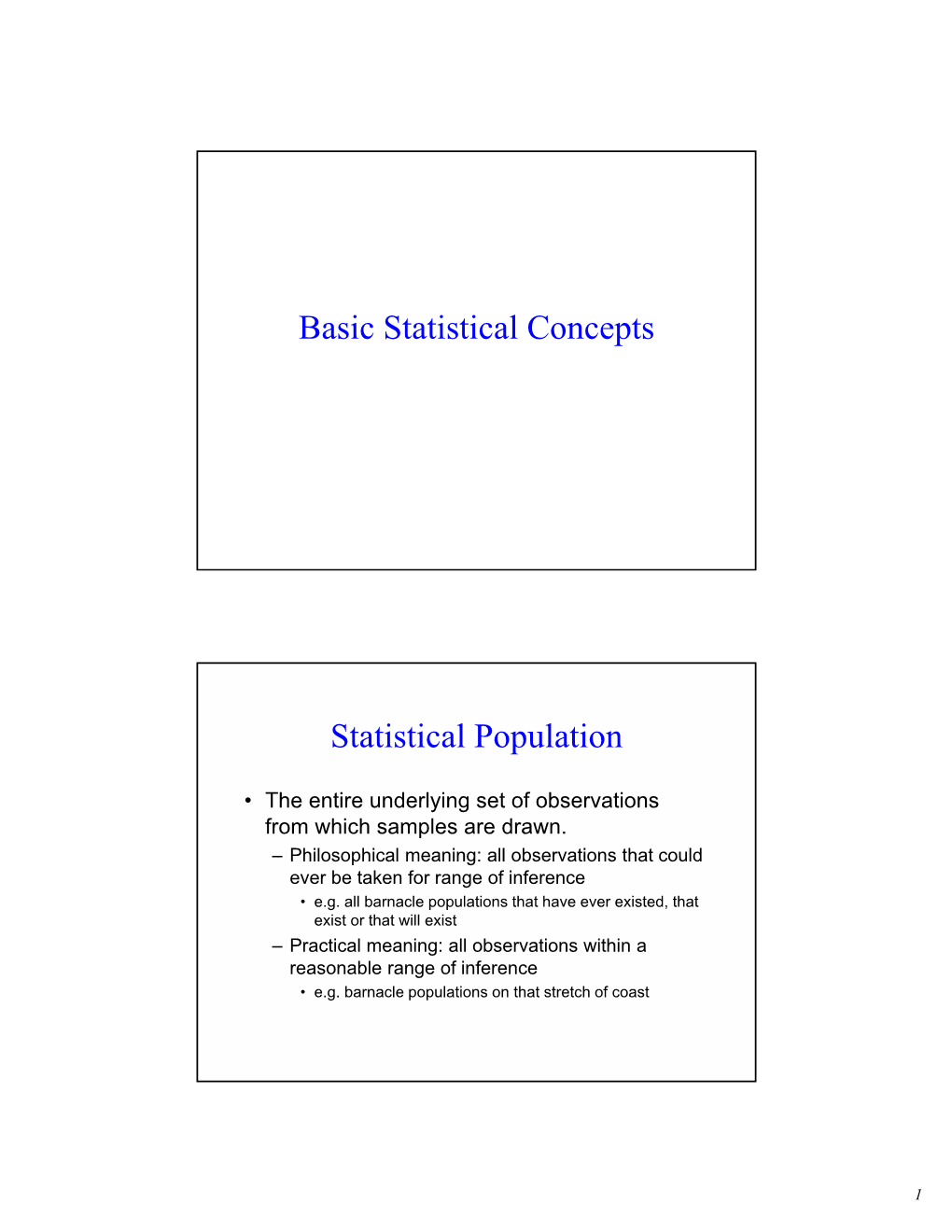 Basic Statistical Concepts Statistical Population - DocsLib