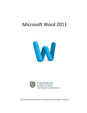 Microsoft Word 2011