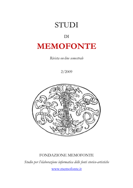 FONDAZIONE MEMOFONTE Studio Per L’Elaborazione Informatica Delle Fonti Storico-Artistiche