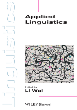 Applied Linguistics Linguistics