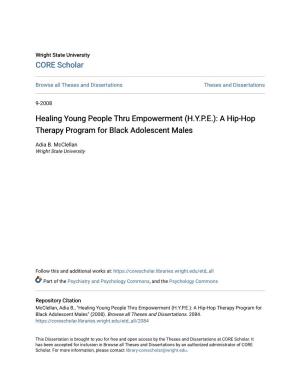 (HYPE): a Hip-Hop Therapy Program for Black Adolescent Males
