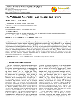 The Vulcanoid Asteroids: Past, Present and Future