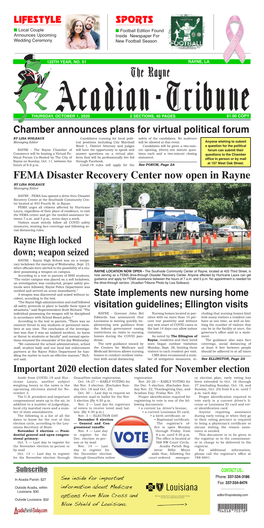 FEMA Disaster Recovery Center Now Open in Rayne by LISA SOILEAUX Managing Editor