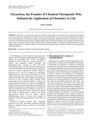Paracelsus, Helmont, Iatrochemistry, Pharmacology