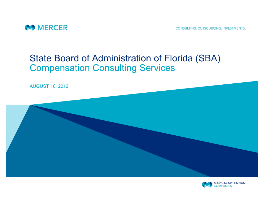 (SBA) Compensation Consulting Services
