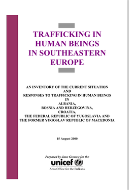 Trafficking in Human Beings in Southeastern Europe