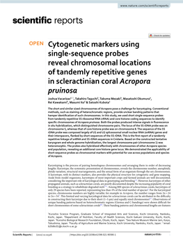 Cytogenetic Markers Using Single-Sequence Probes Reveal
