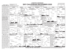 December 2020 Sky Calendar