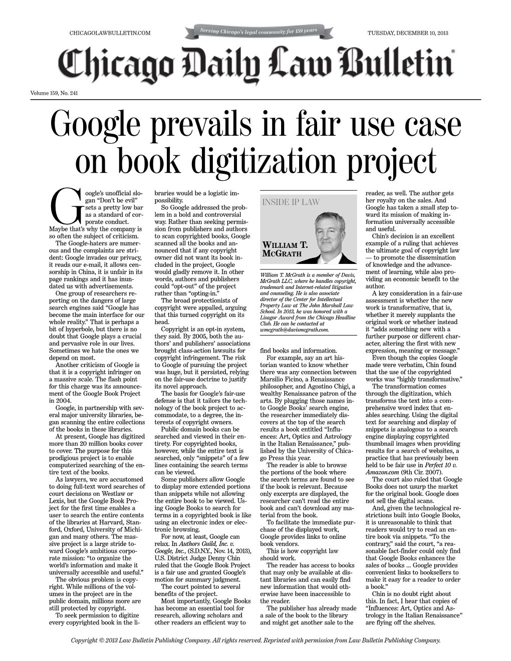 Google Prevails in Fair Use Case on Book Digitization Project
