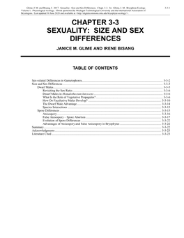 Volume 1, Chapter 3-3: Sexuality: Size and Sex Differences