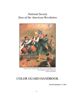 2010 NSSAR Color Guard Handbook