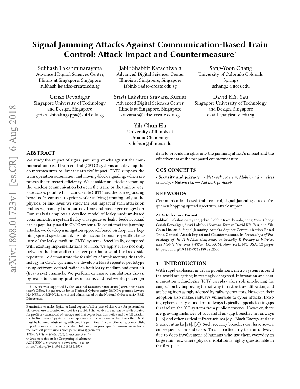 Signal Jamming Attacks Against Communication-Based Train Control: Attack Impact and Countermeasure∗