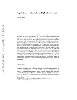 Populations of Planets in Multiple Star Systems